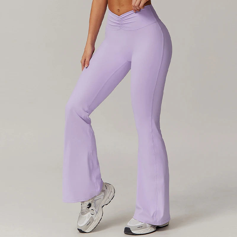 Casual High Waist Flares Pants