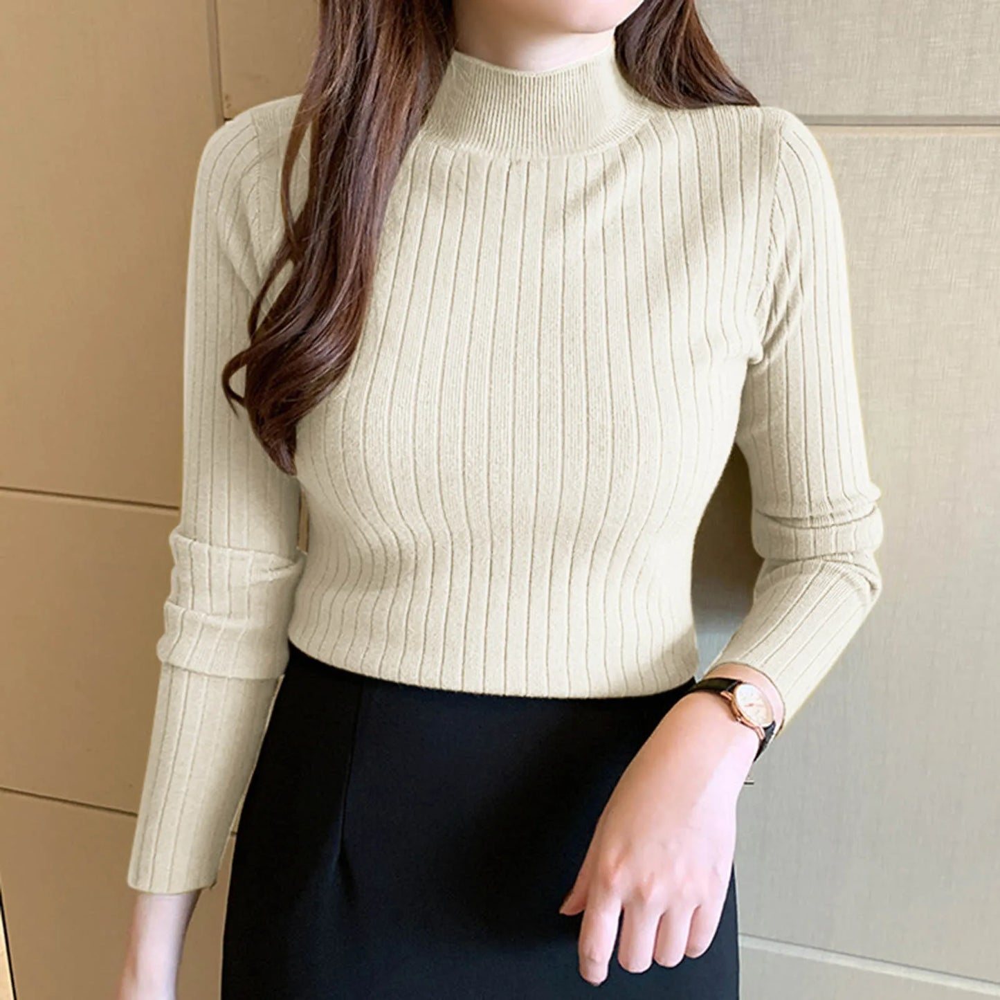 Semi High Neck Sweater