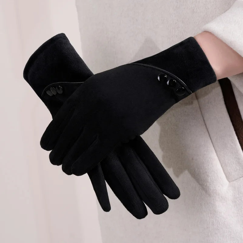 Women's Warm Suede Gloves