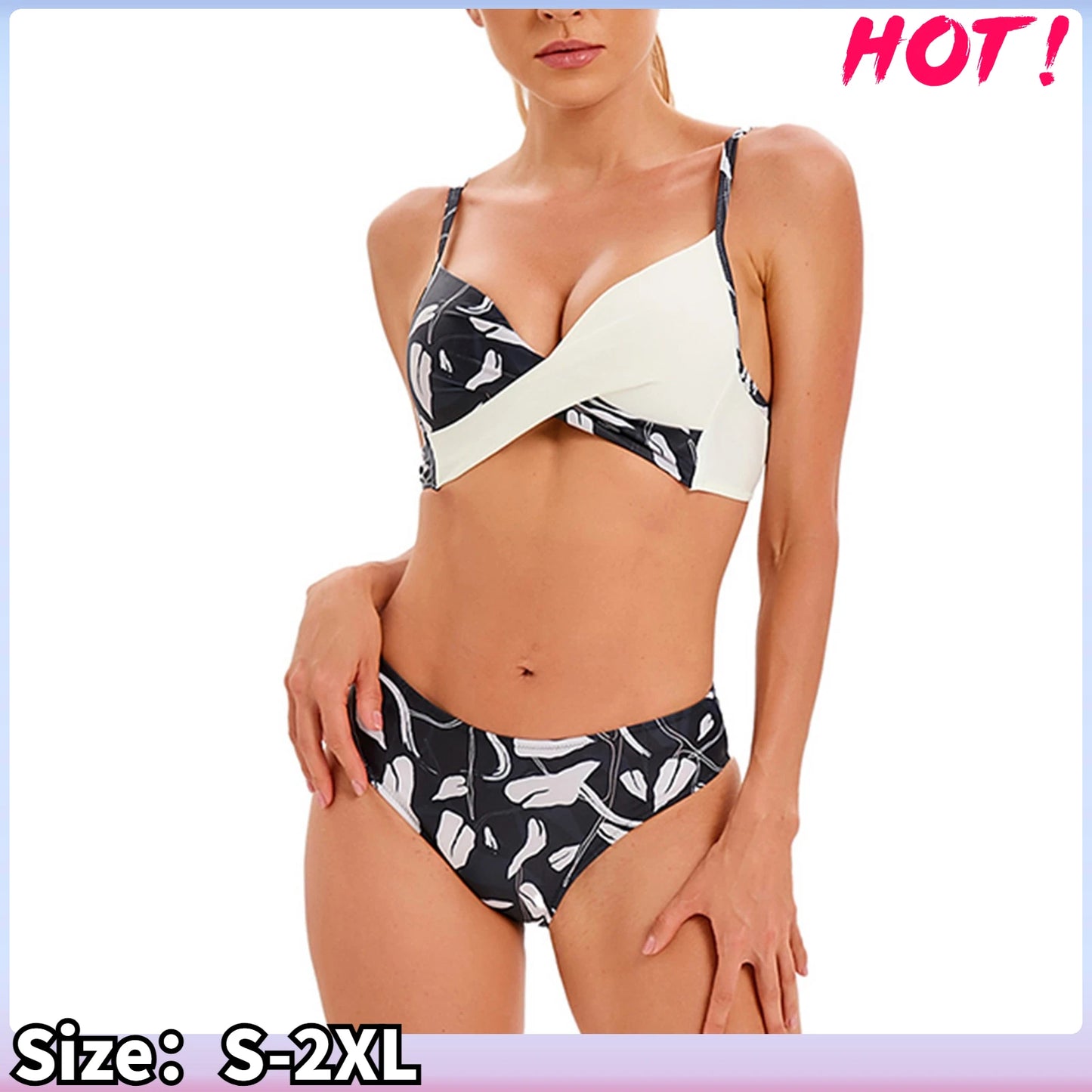 Contrast Color Bikini Halter