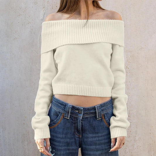 Elegant Off Shoulder Sweater