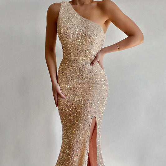 Sexy Single Shoulder Bodycon Dress