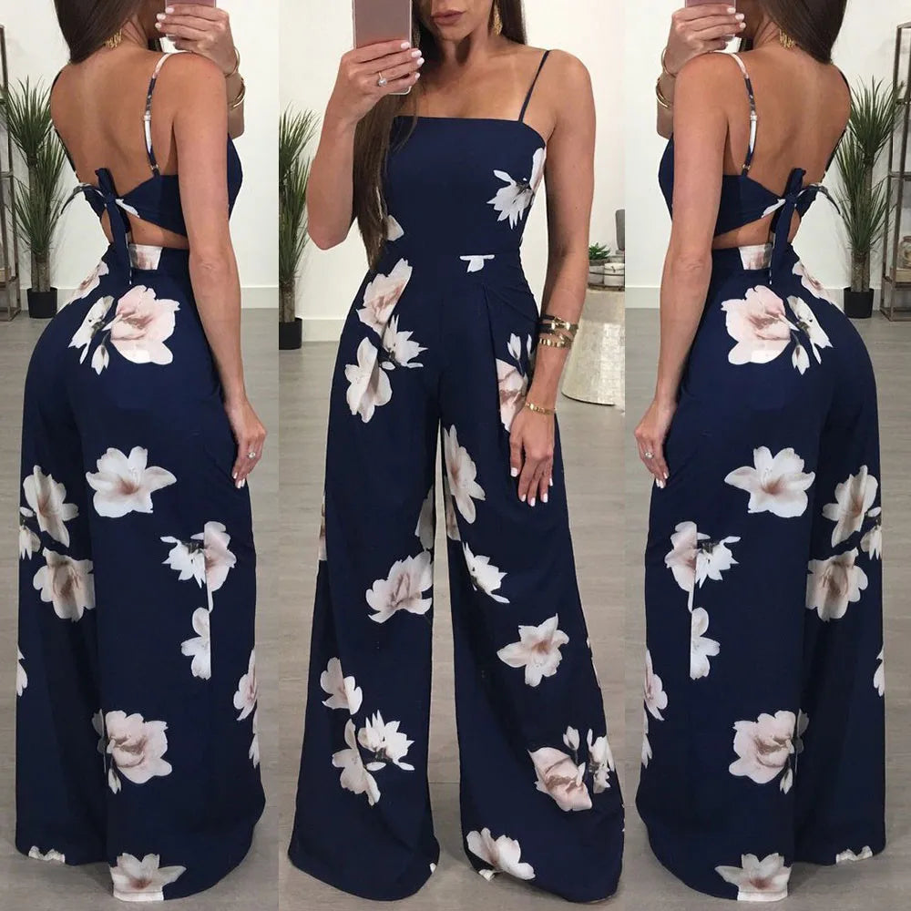 Floral Printed Sling Jumpsuit