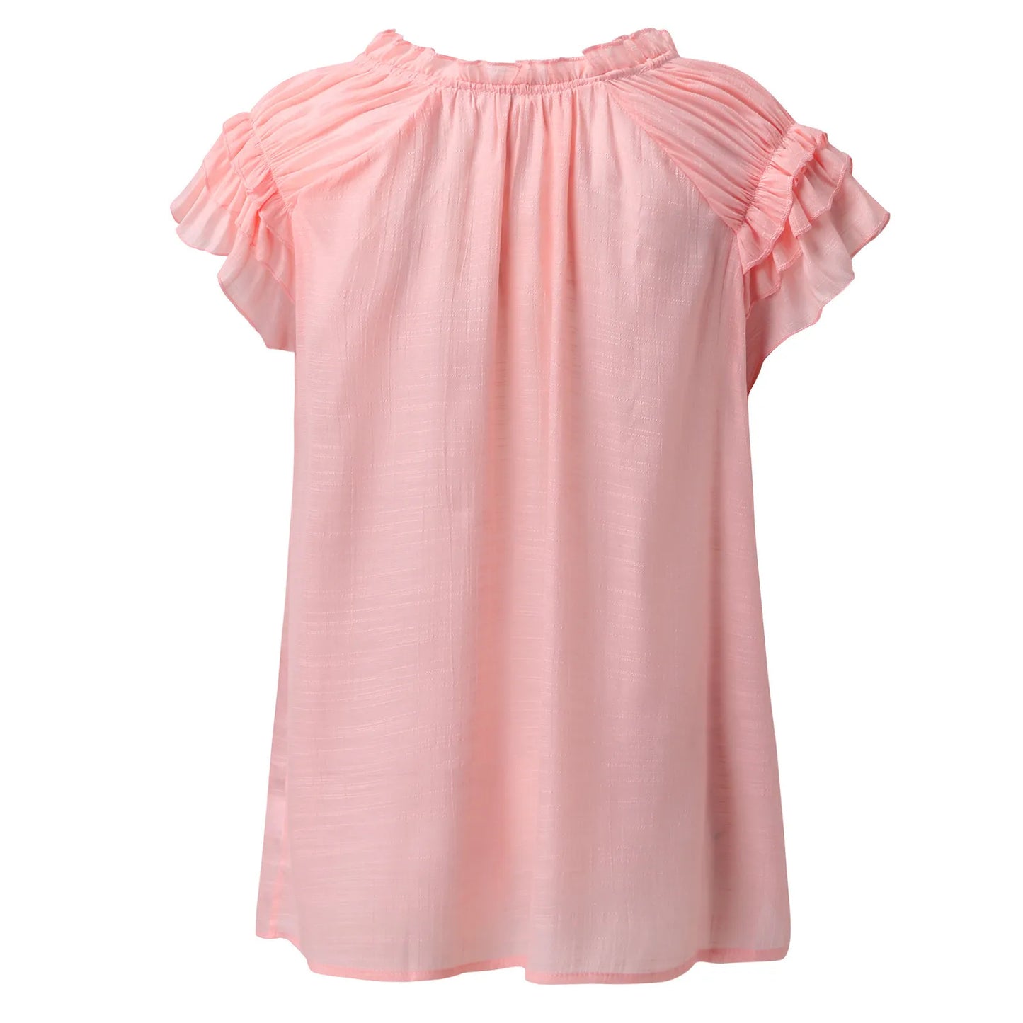 Layered Ruffles Short Sleeve Shirt