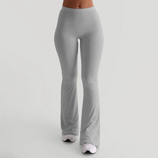 Slim Solid Color Trousers