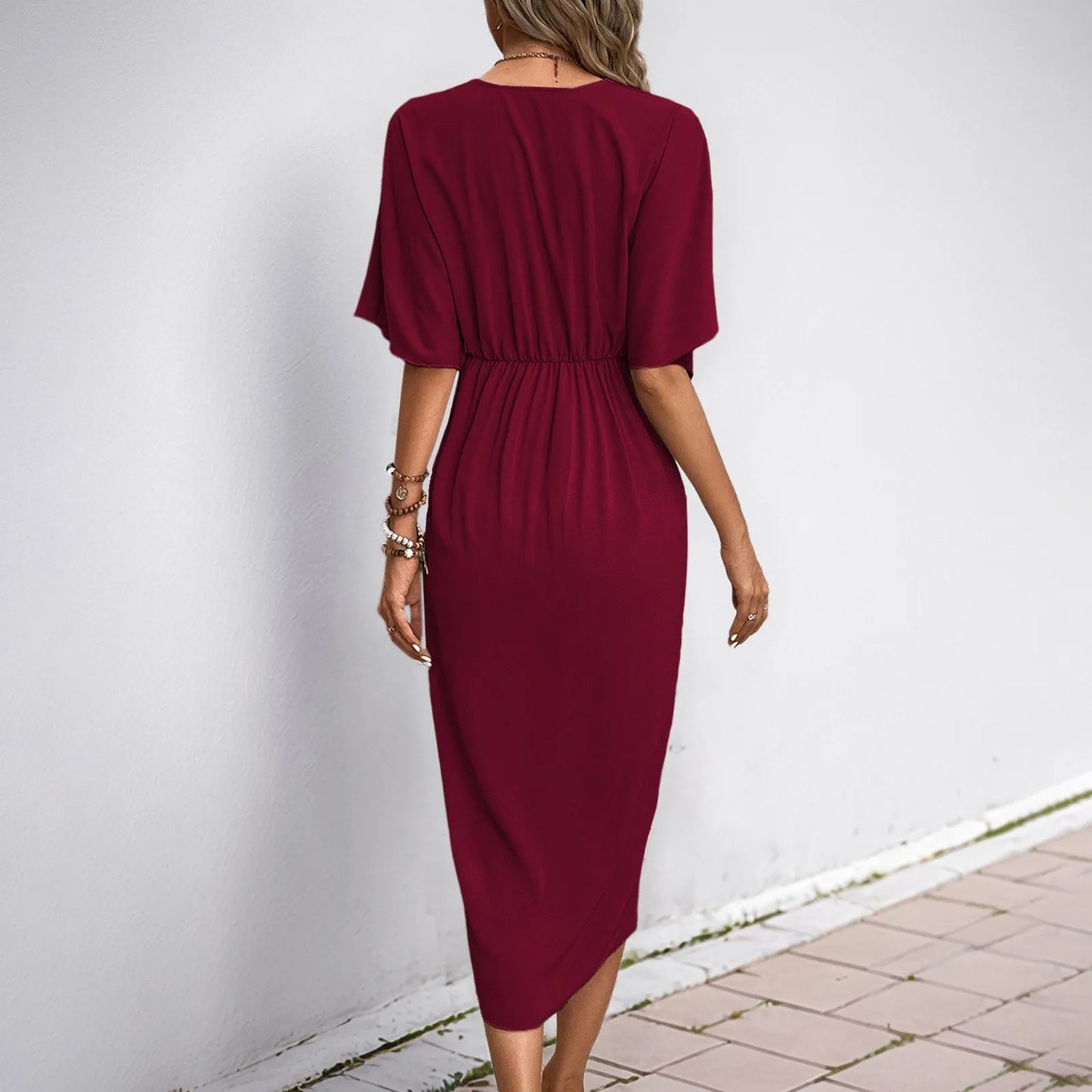 Elegant Short Sleeve Dress