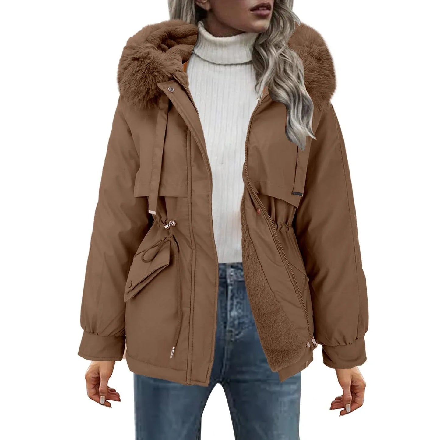 Snow Wear Medium Coat For Women