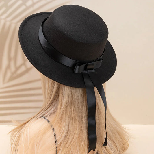 Women's Elegant Flat Top Hat