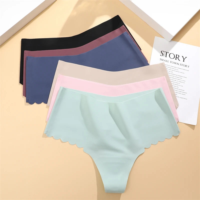 3Pcs Seamless Ruffles Panties