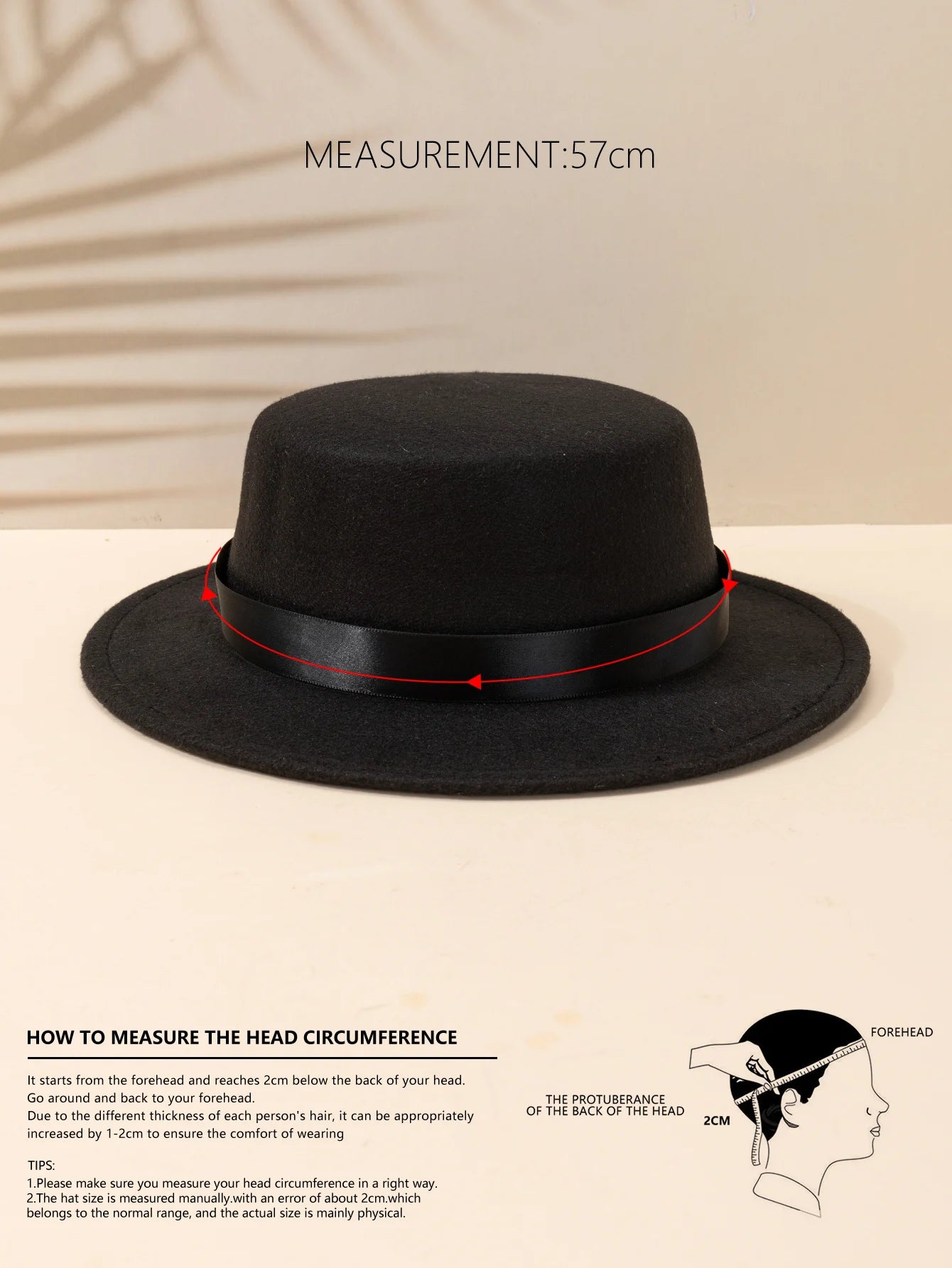 Women's Elegant Flat Top Hat