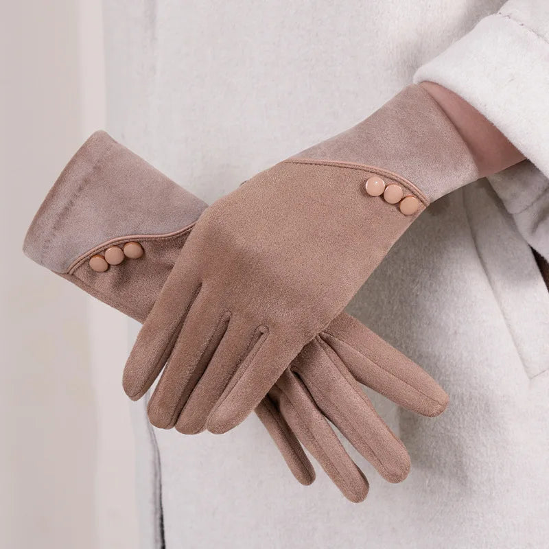 Women's Warm Suede Gloves