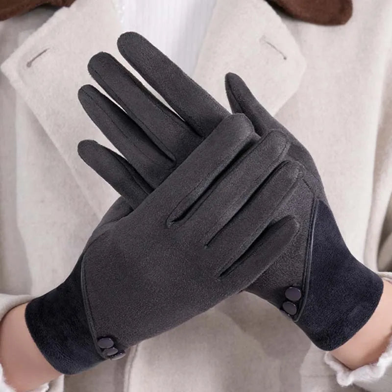 Women's Warm Suede Gloves