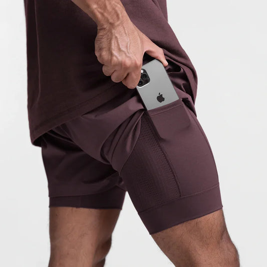 New Breathabledouble Layersport Shorts