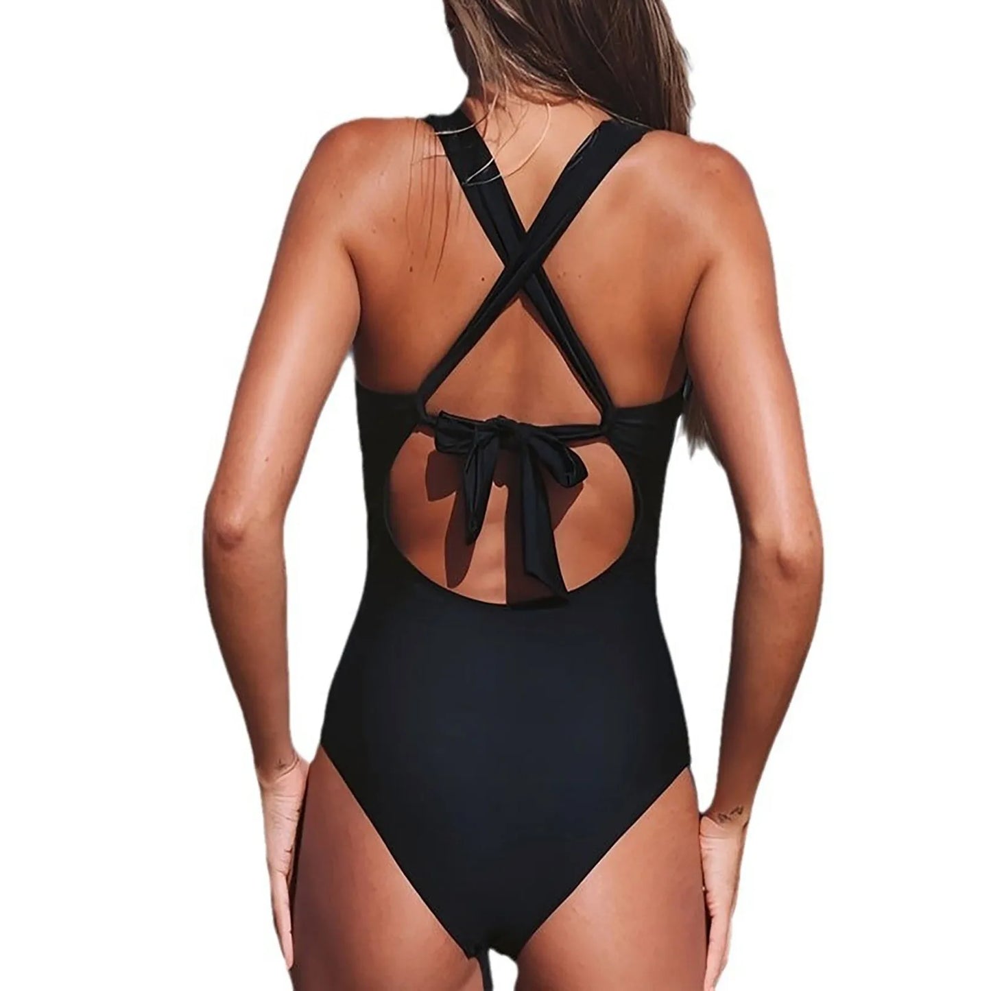 Summer Solid Sexy One-Piece Swimsuits