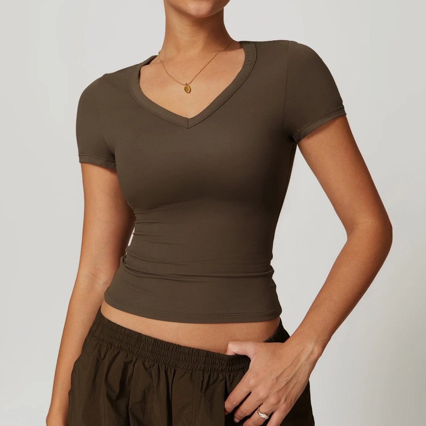 Slim Gym Short Top Shirt