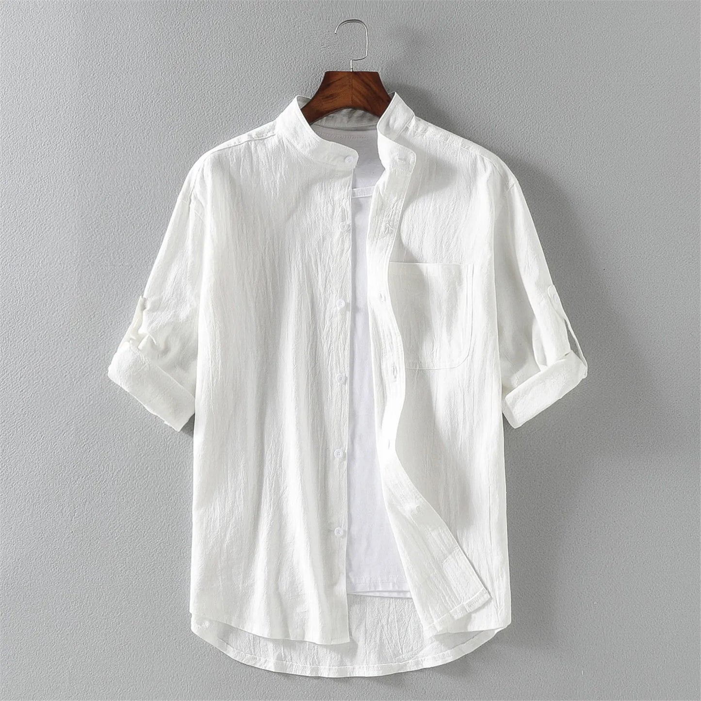 Summer Stand Collar Shirt