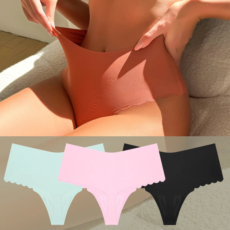 3Pcs Seamless Ruffles Panties