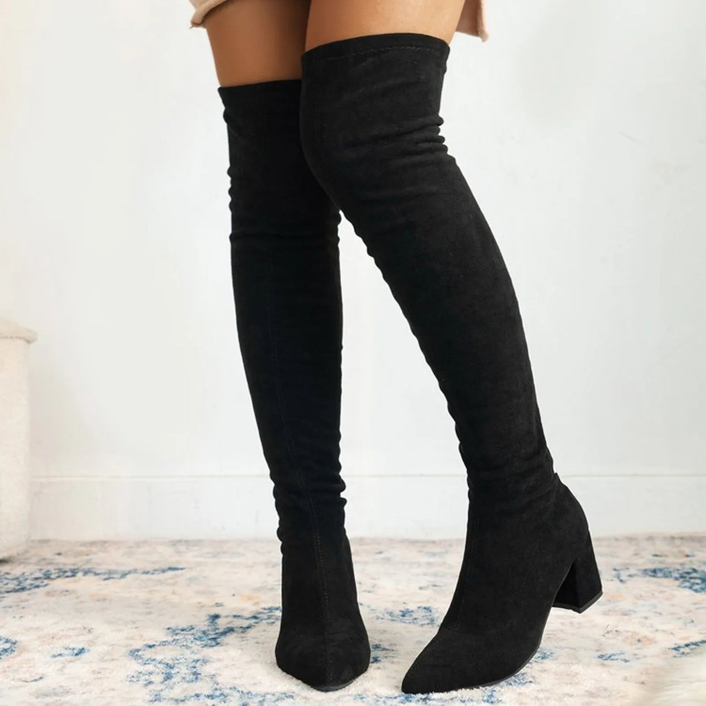 Fashionable Long Boots Suede