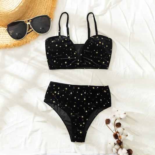 Stars Print Bikini Set