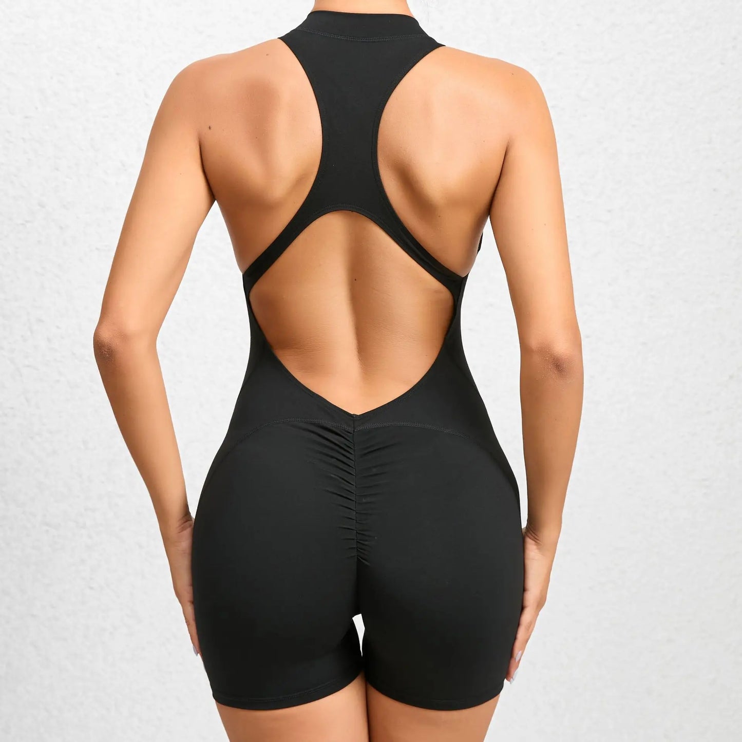 Short Sports Sleeveless Gym Jumpsuit