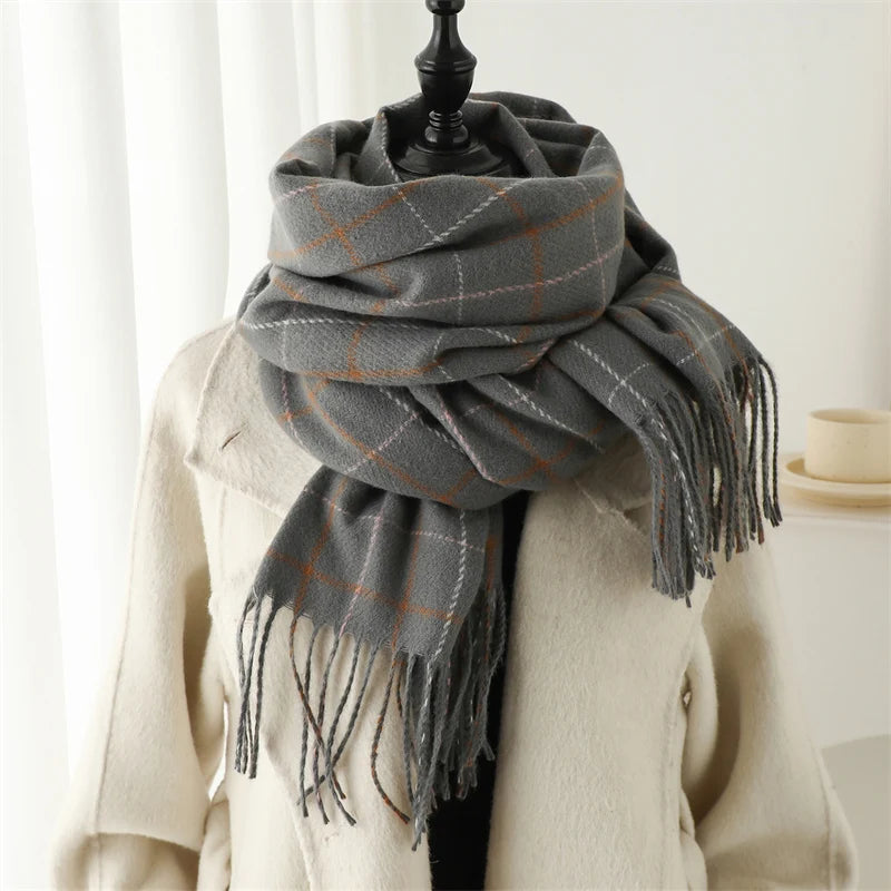 Women's Warm Cashmere Blanket Scarf