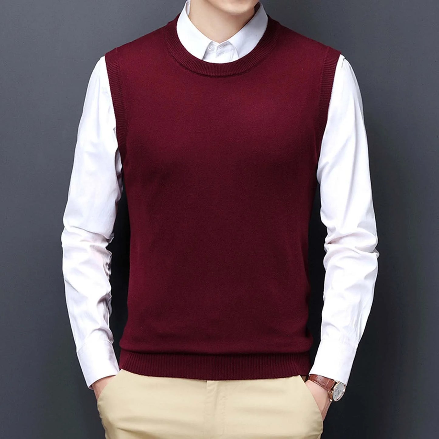 Vest Round Neck Sweater