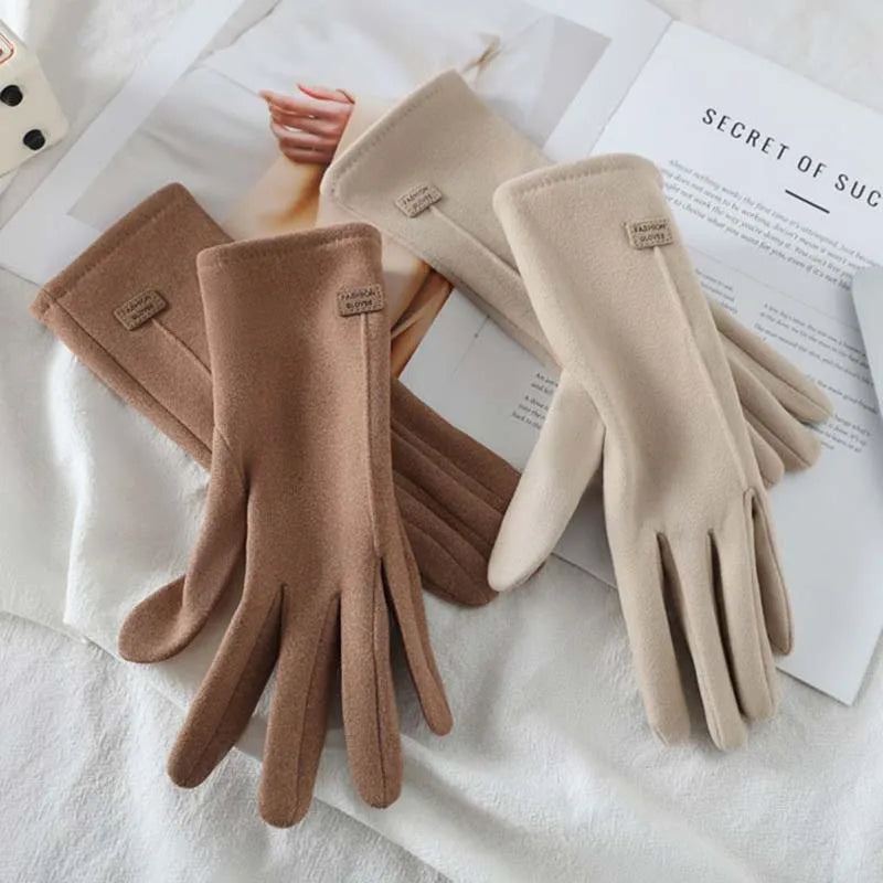 Autumn Winter Velvet Warm Gloves