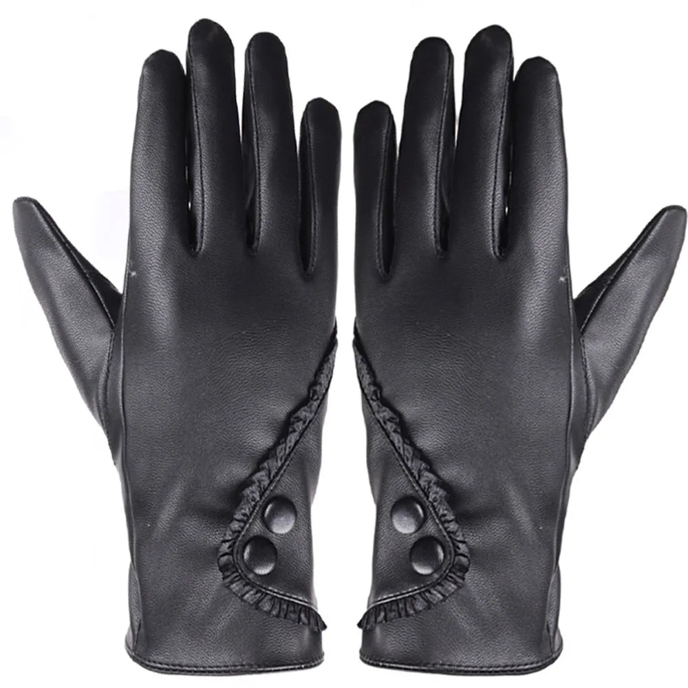 Soft Leather Gloves for Winter