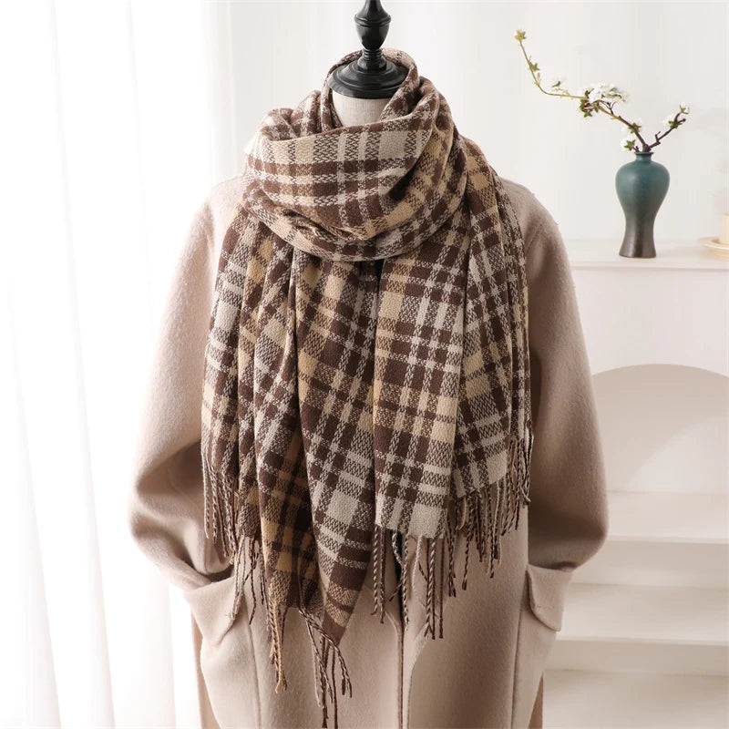 Women's Warm Cashmere Blanket Scarf
