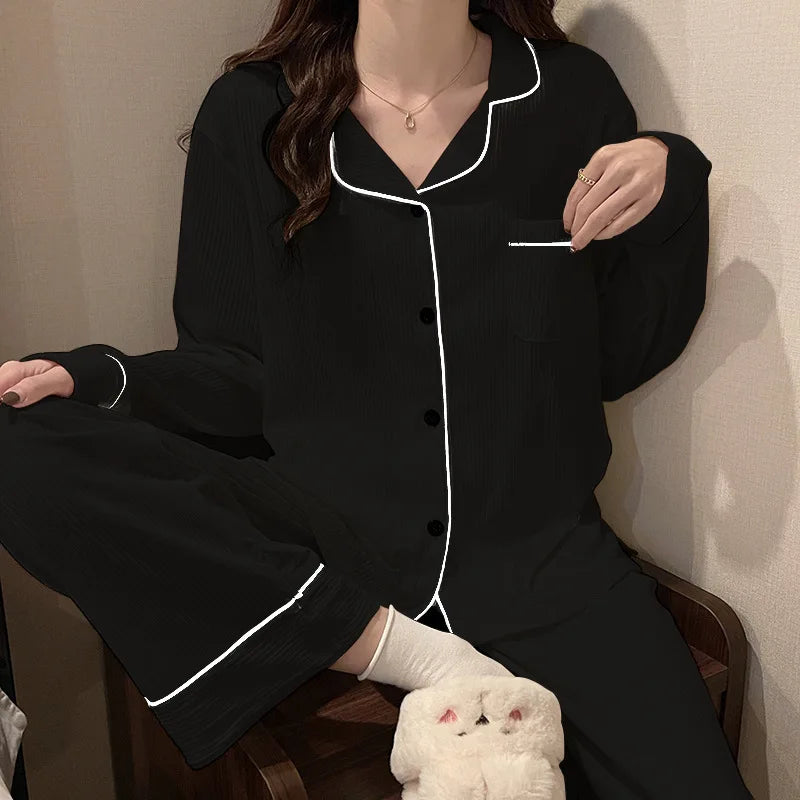 Casual Sleepwear Pyjamas Black