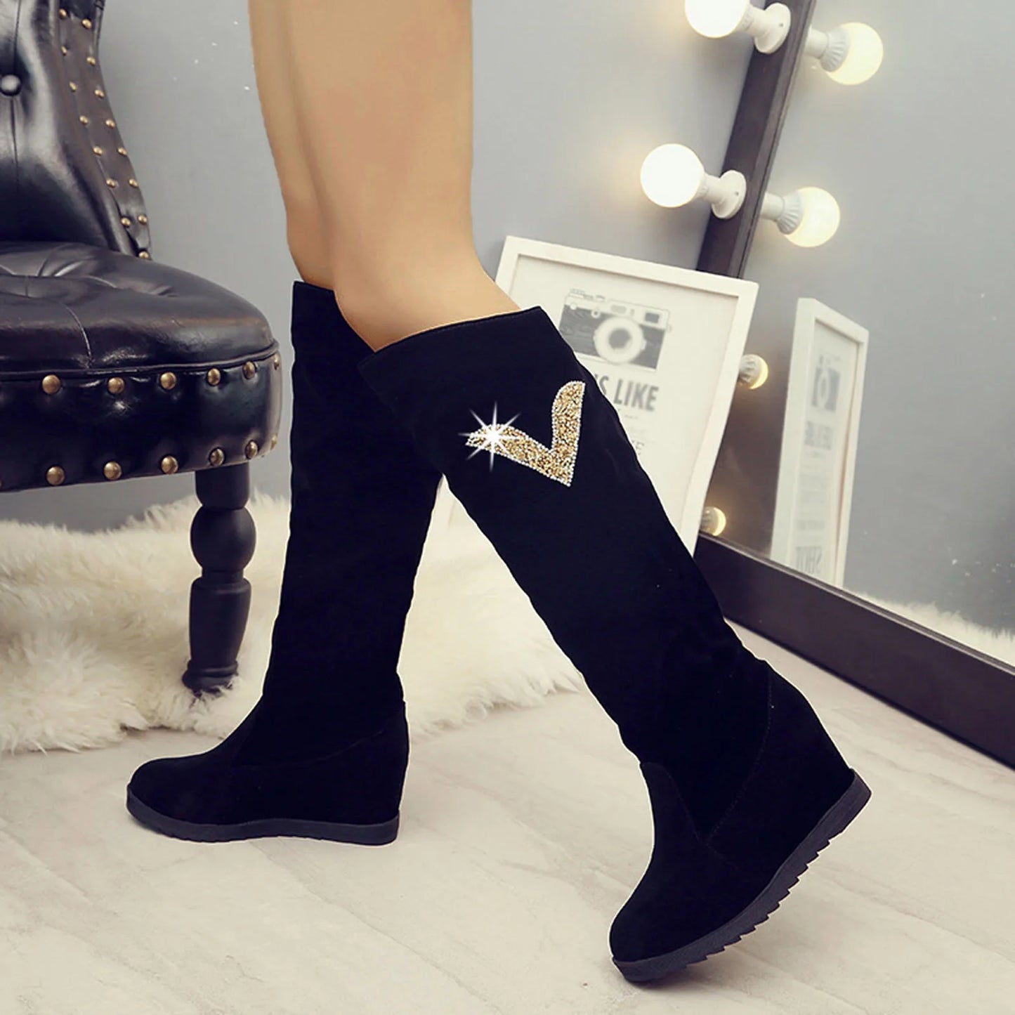 Ladies Autumn Winter Boots Shoes