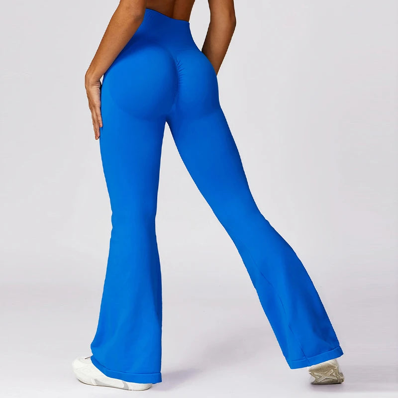 Seamless Flared Leggings Scrunch Pants