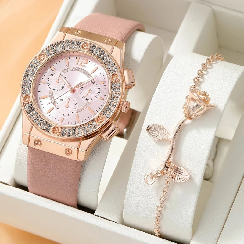 2 Piece Luxury Bracelet Watch