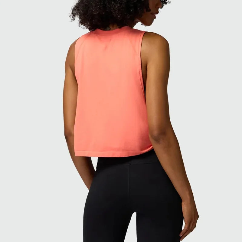 Solid Running Vest Crop Top