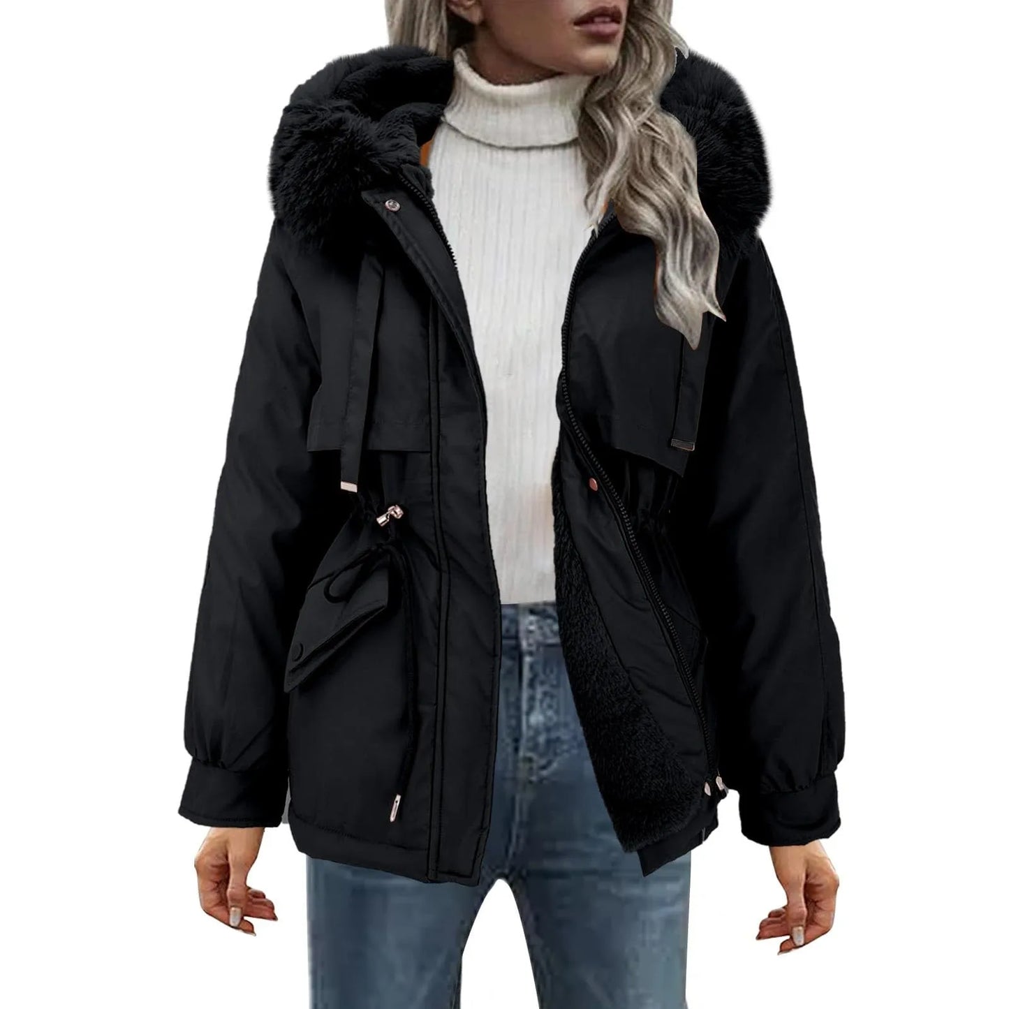 Snow Wear Medium Coat For Women