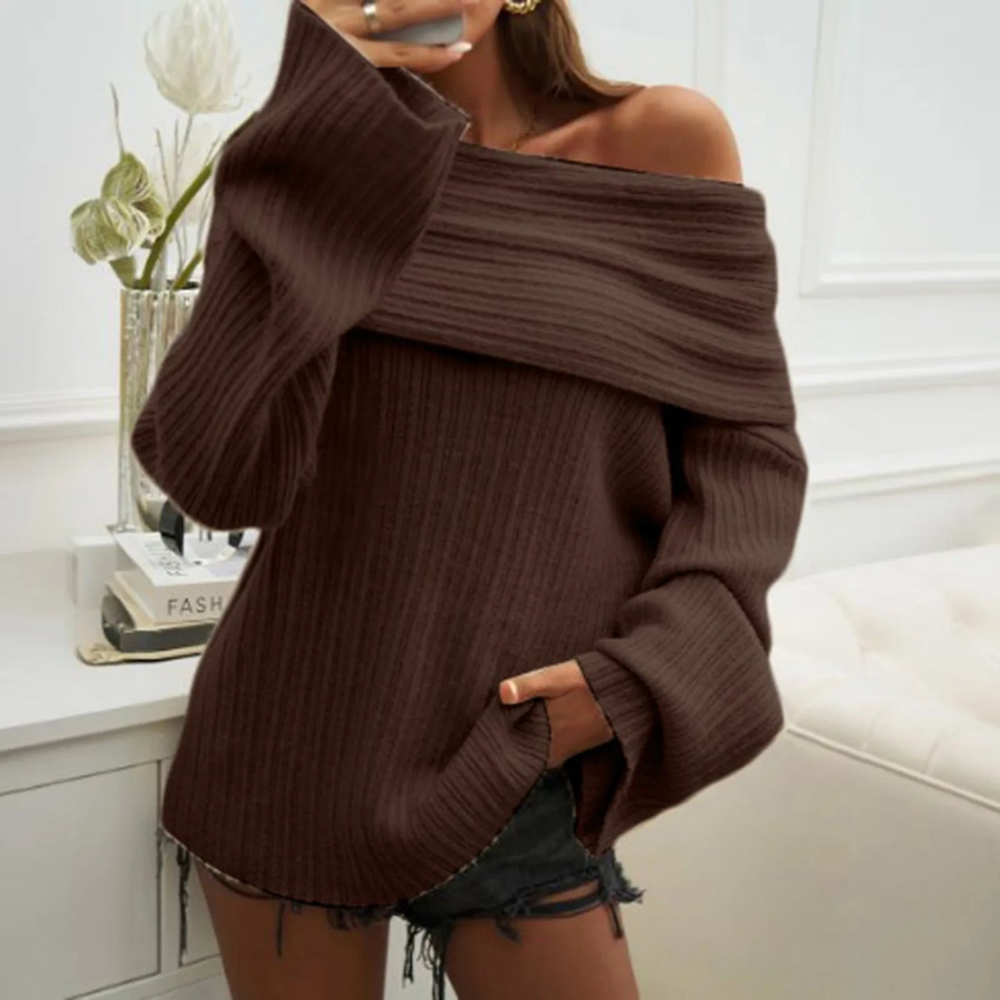 Oversized Knit Sexy Sweater