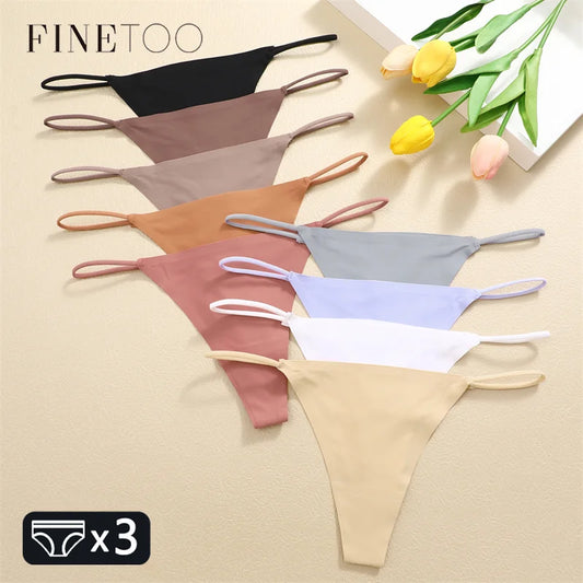 3Pcs Seamless Thongs Pants