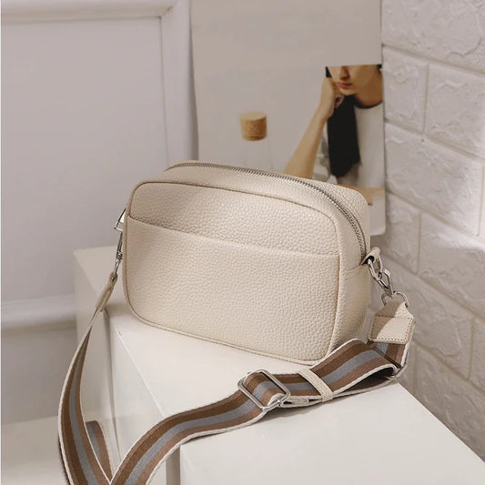 Solid Color Shoulder Bag