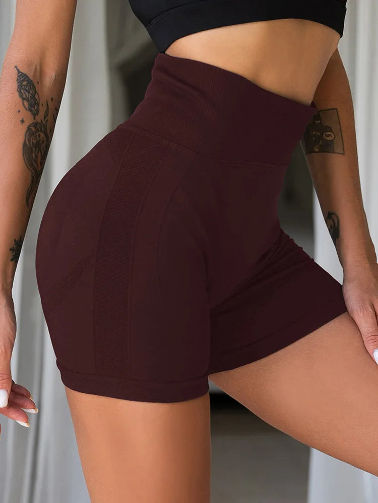 Summer Seamless High-Waisted Running Shorts