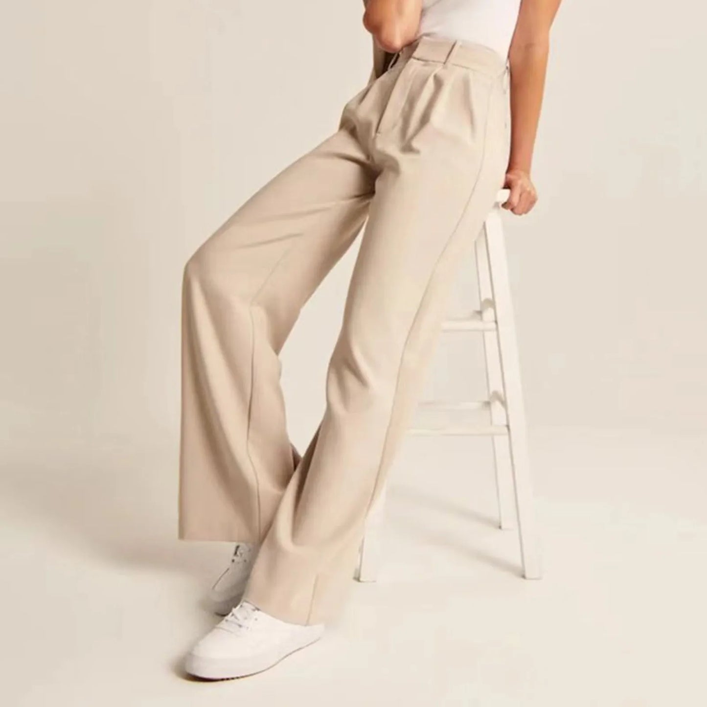 Elegant High Waist Trousers