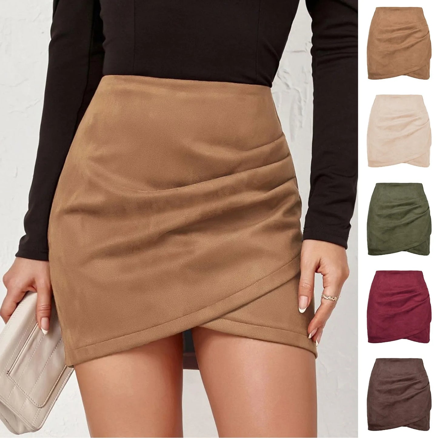 Sexy Suede Pencil Skirts For