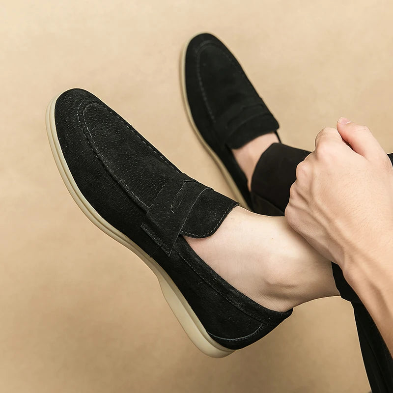 Spring British Suede Shoes Breathable