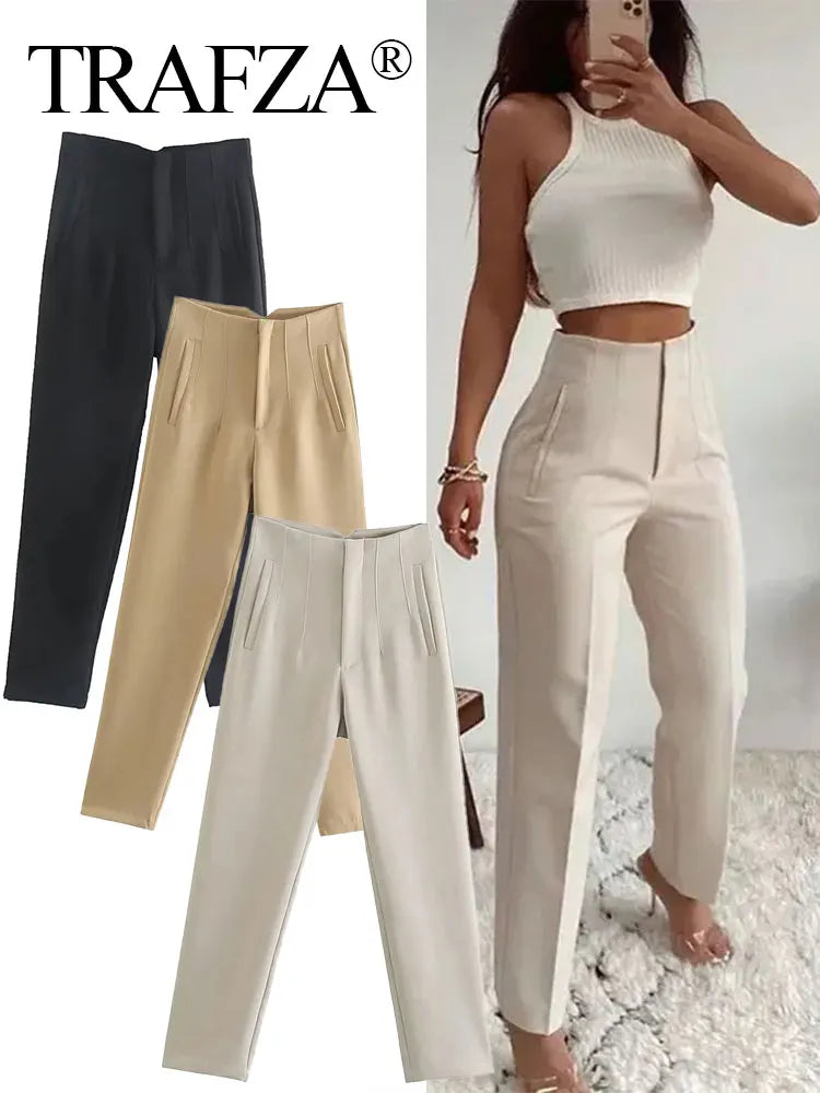 Women's Solid Trousers