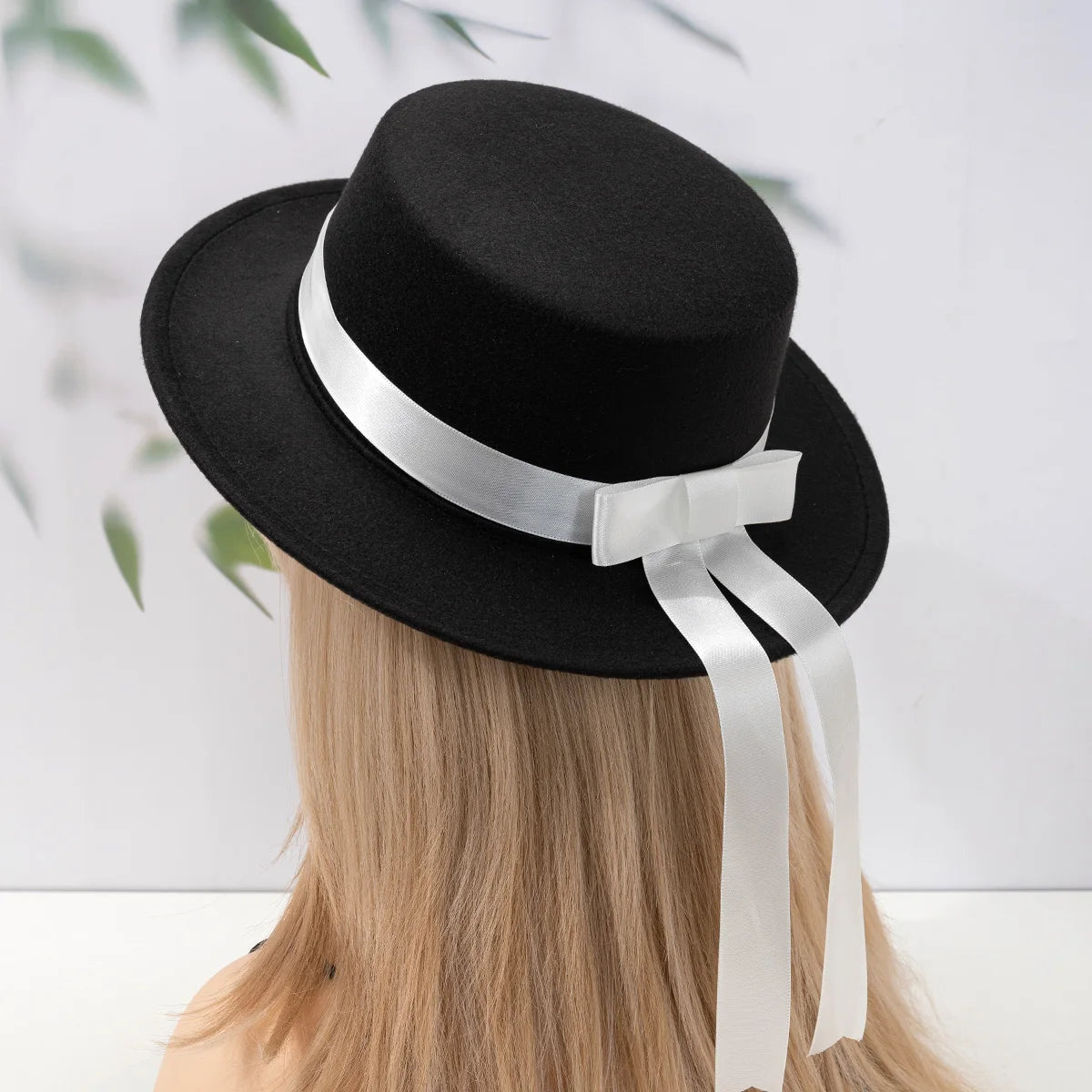 Women's Elegant Flat Top Hat