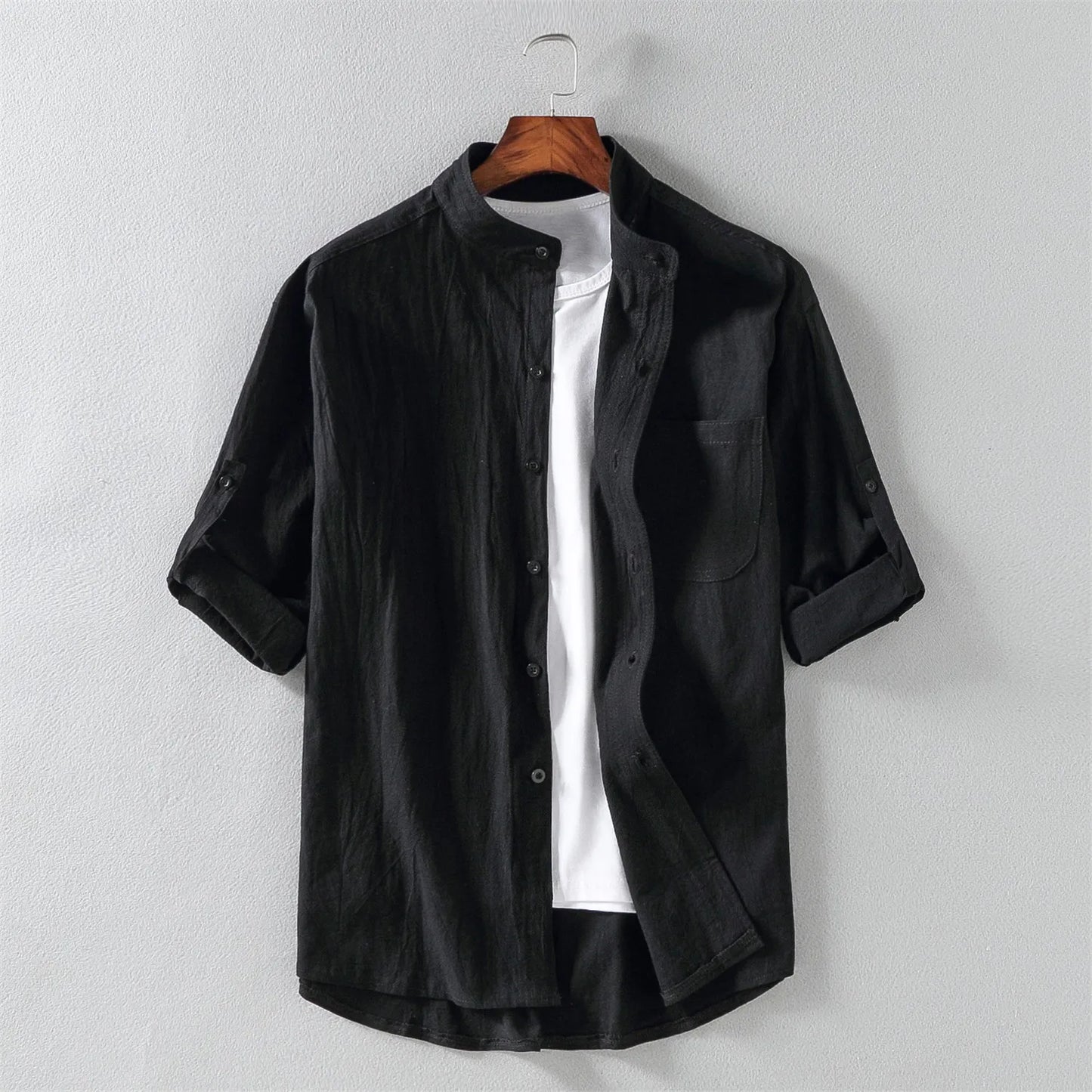 Summer Stand Collar Shirt