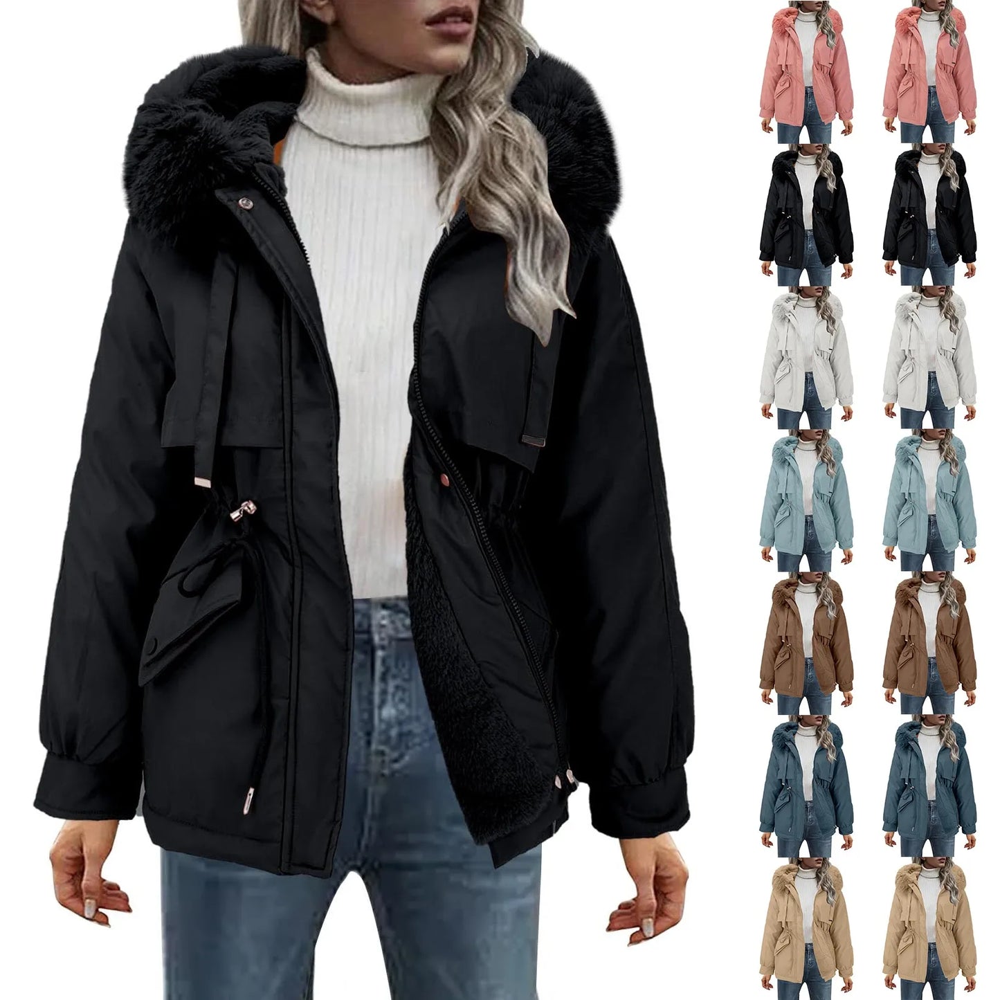 Snow Wear Medium Coat For Women