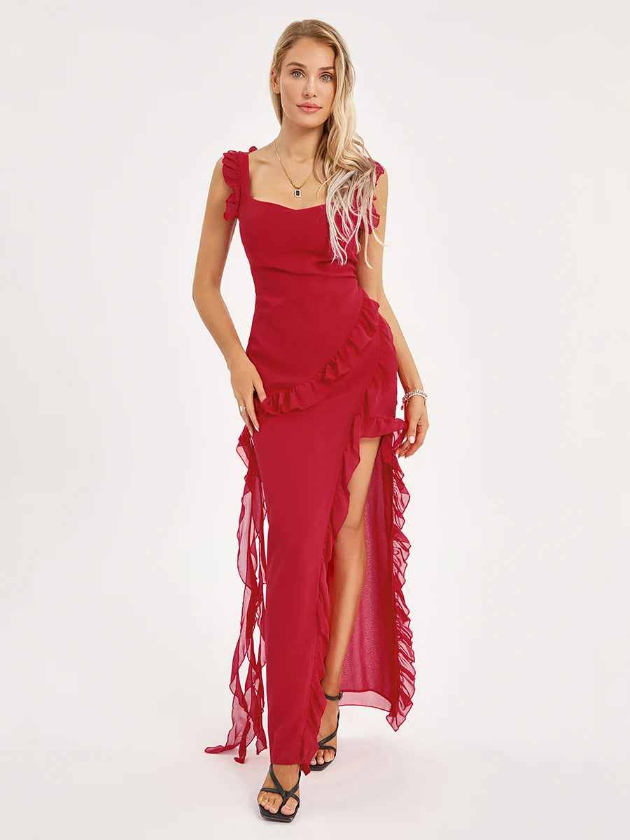 Ruffle Long Dress