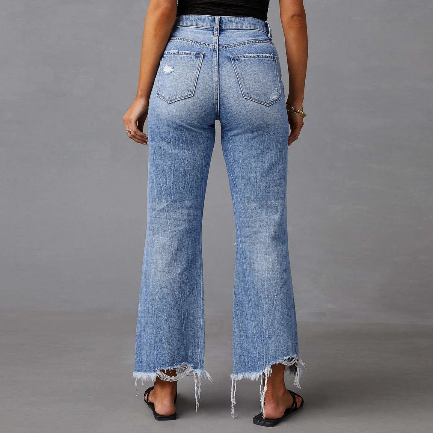 Hole Blue Jeans For Trousers