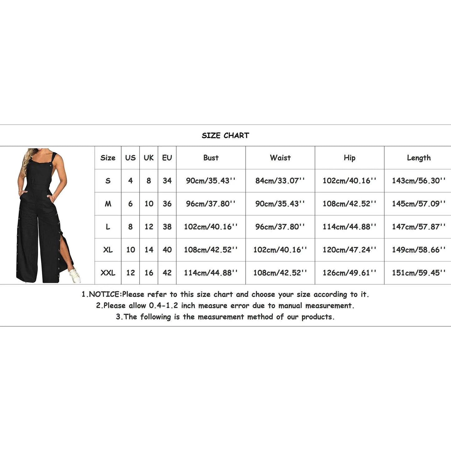 Fashion Casual Side Slits Jumpsuit