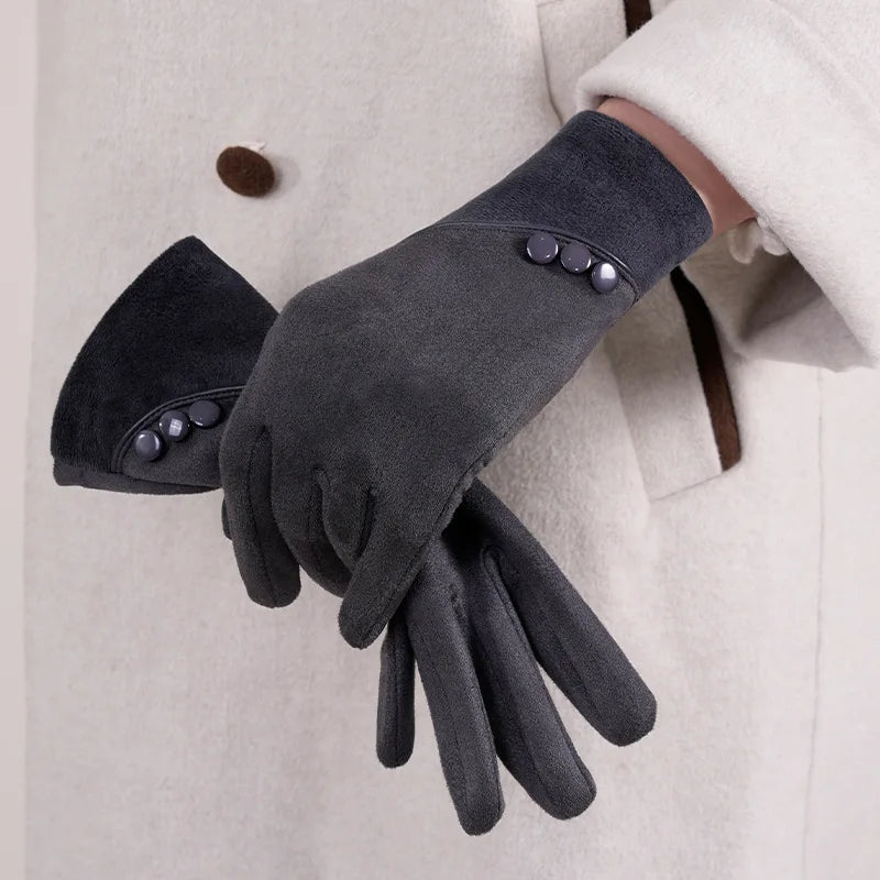 Women's Warm Suede Gloves